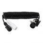 24V ADAPTER SPIRAL CABLE + 3 MOUNTED PLUGS 3-4MTR (1PC)