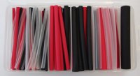 87PCS DUAL WALL HEAT SHRINK TUBE SET 3:1 BLACK, RED & CLEAR (1PC)
