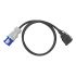 adapter cable 150cm 3x25mm from cee plug to schuko plug box 1pc