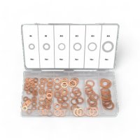 ASSORTIMENT KOPEREN RINGEN M6 - M16 110-DELIG (1ST) ASSORTIMENT KOPEREN RINGEN M6 - M16 110-DELIG (1ST)