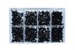 assortment button head tapping screws collar black philipsdrive 400pieces 1pc