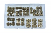 ASSORTMENT COMPRESSION FITTINGS 3/16-1/2 25-PIECE (1PC)