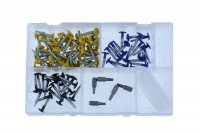 ASSORTMENT NUMBER PLATE SCREWS STAINLESS STEEL 105-PIECE (1PC)