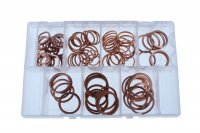 ASSORTMENT SEALING RINGS COPPER LARGE 140-PIECE (1PC)