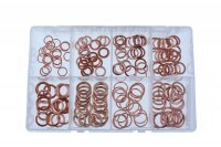 ASSORTMENT SEALING RINGS FILLED COPPER SMALL 160-PIECE (1PC)