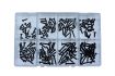 assortment tapping screws black pan head philipsdrive small 160piece 1pc