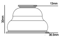 BALL JOINT BOOT COMPLETE + 2XRING MEDIUM 11-30 (1PC)