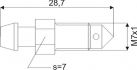brake bleed nipple 0069 m7x1x28 7mm sw7 1pc