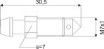 brake bleed nipple 0086 m7x1x30 5mm sw7 1pc