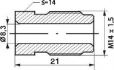 brake bleed nipple m14x15x21mm sw14 83mm 1pc