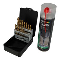 BUNDELDEAL SPIRAALBOOR SET HSS-TIN COATED + BOOROLIE 20-DELIG (1ST) BUNDELDEAL SPIRAALBOOR SET HSS-TIN COATED + BOOROLIE 20-DELIG (1ST)