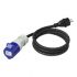 cble adaptateur 150cm 3x25mm fiche schuko vers prise cee 1pc