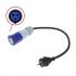 cble adaptateur 40cm fiche schuko vers prise cee 1pc