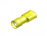 CABLE LUG THERMOSEAL FEMALE YELLOW 6.3MM (5PCS)