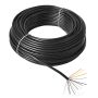 CÂBLE PVC CABLE MULTI-CORE PVC 7X1.5MM2 (6X1.5 + 1X2.5) ROND NOIR (1M-30/ROULEAU)