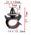 clip nissan oe 808973ra0a 10pc
