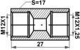 connector m12x1m12x125 l27 sw17 1pc