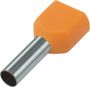 CORD END TERMINAL/BOOTLACE FERRULE DOUBLE ORANGE 2X0.5MM² L=8 (20PCS) CORD END TERMINAL/BOOTLACE FERRULE DOUBLE ORANGE 2X0.5MM² L=8 (20PCS)