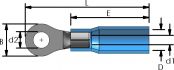 cosse oeillet thermoseal bleue m4 5pc