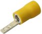 cosses preisolees en pvc embouts plats jaune 28x10 25pc