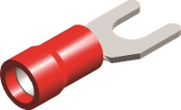 COSSES PREISOLEES EN PVC STANDARD INSULATED SPADE TERMINALS ROUGE M5 (5,3)X6,5