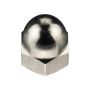 DIN 1587 CAP NUT BRASS NICKEL-PLATED M10 (100PCS)