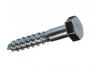 din 571 steel zinc plated hex wood screw m5x30 20pcs