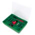 empty compartment box small green 1317 1pc
