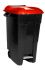 empty waste container 120l pedal red 1pc