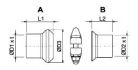 exhaust repair flange kita 2xflange1xclamp 45mm 1pc