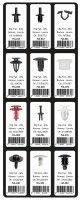 FILLED INLAY TOP 13 - 24 CLIPS FIAT - ALFA ROMEO - LANCIA (1PC)