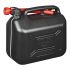 fuel can 10l plastic black unapproved 1pc