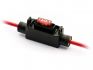 fuse holder mini low profile black wire 25mm 1pc