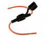 FUSE HOLDER STANDARD BLADE ATO WITH ORANGE WIRE 3,0MM (1PC)