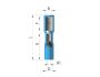 insulated heat shrink female bullet disconnector waterproof blue 40 50pcs