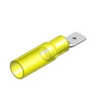 INSULATED HEAT SHRINK MALE DISCONNECTOR [WATERPROOF] YELLOW 4.8 (25PCS)