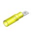 insulated heat shrink male disconnector waterproof yellow 48 25pcs