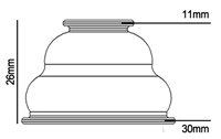 HOUSSE ROTULE DE BOUT DE FUSÉE COMPLÈTE + 2X RONDELLE LARGE 13-36,5 (1PC)