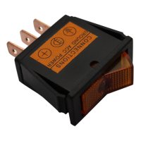 INTERRUPTEUR À BASCULE OFF 20A ORANGE + LAMPE (1PC)