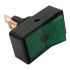 interrupteur carr trou rond vert 1pc