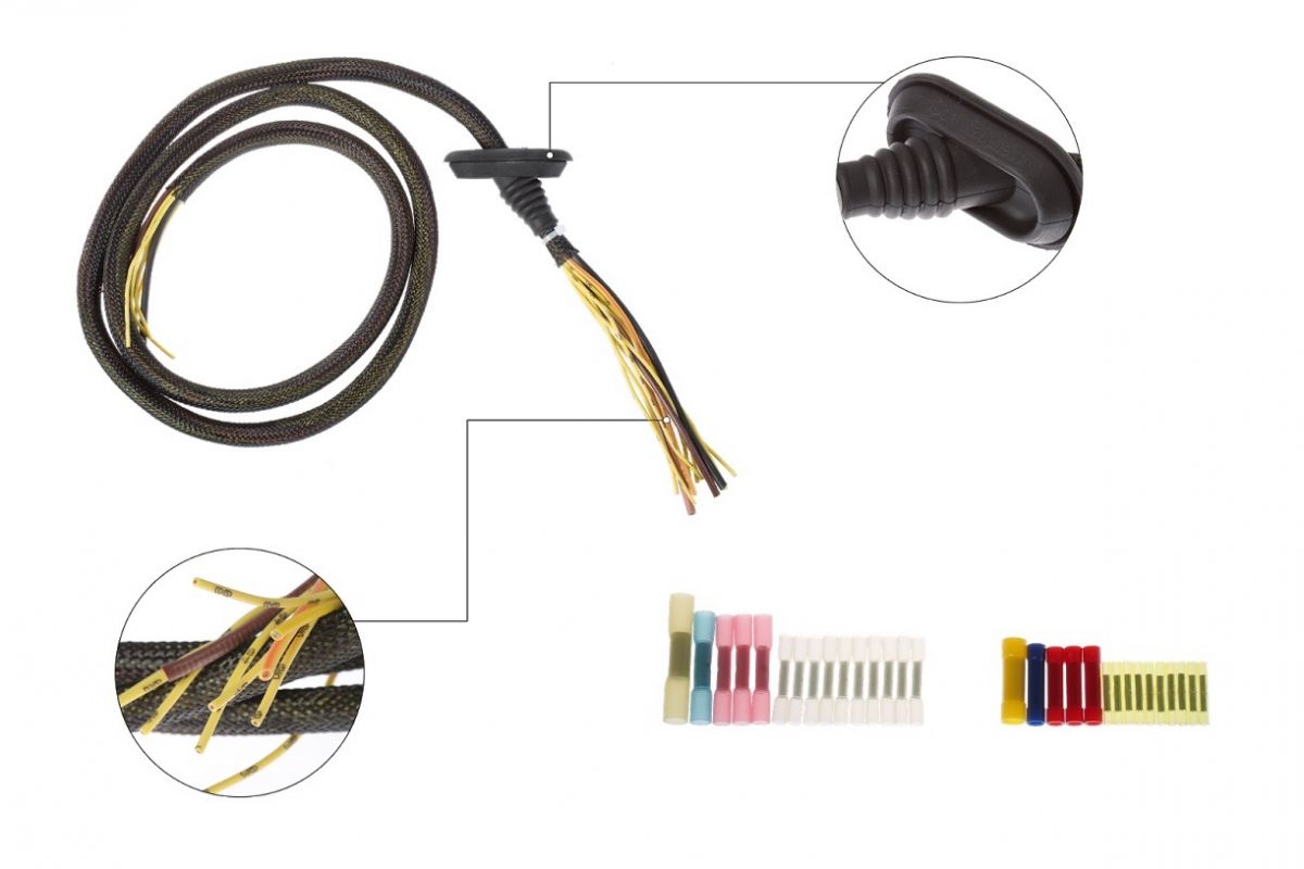 kabelboom repkit achterklep links bmw e61 met nrs op kabel kabelboom repkit achterklep links bmw e61 met nrs op kabel