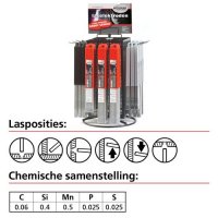 LASELEKTRODE E 6013 Ø 4,00 X 350MM (16ST) LASELEKTRODE E 6013 Ø 4,00 X 350MM (16ST)