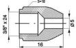 mamelon de conduite de frein 3824unfx16mm sw12 5mm 1pc