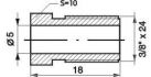 mamelon de conduite de frein 3824unfx18mm sw10 5mm 1pc