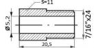 mamelon de conduite de frein 71624unfx205mm sw11 52mm 1pc