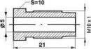 mamelon de conduite de frein m10x1x21mm sw10 5mm 1pc