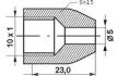 mamelon de conduite de frein m10x1x23mm sw15 5mm 1pc