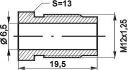 mamelon de conduite de frein m12x125x195mm sw13 65mm 1pc