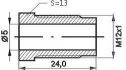 mamelon de conduite de frein m12x1x24mm sw13 5mm 1pc