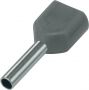 MANCHON D’EXTRÉMITÉ DE CÂBLE DOUBLE GRIS 2X 2,5MM² LONGUEUR=10 (100PC)